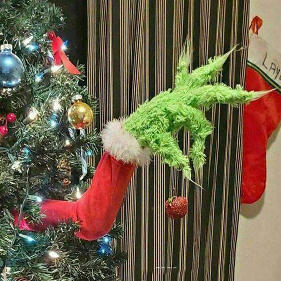 Elf Christmas Tree, Decoration Doll Green, Fur Monster Arm, Doll Elf Decorations, Xmas Room Tree Decor Party Supply