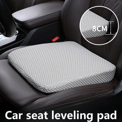 Memory Foam Car Seat Cushion for Sedentary Car Drivers, Thickened Height Pad, Anti Slip Beveled Design Leveling Pad