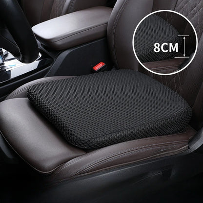 Memory Foam Car Seat Cushion for Sedentary Car Drivers, Thickened Height Pad, Anti Slip Beveled Design Leveling Pad