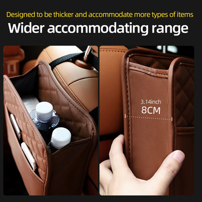 Leather Storage Bag for Car, Multifunctional Seat Storage Bag, Garbage Bag for Car Modelse