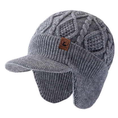 Warm Earflap Cap Stylish Unisex Beanie Hat Plush Fur Lined Winter Hat for Ski Sports Outdoors