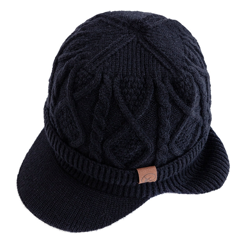 Warm Earflap Cap Stylish Unisex Beanie Hat Plush Fur Lined Winter Hat for Ski Sports Outdoors