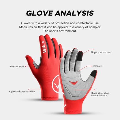 Outdoor Cycling Gloves With Touch Screen And Shock Absorption