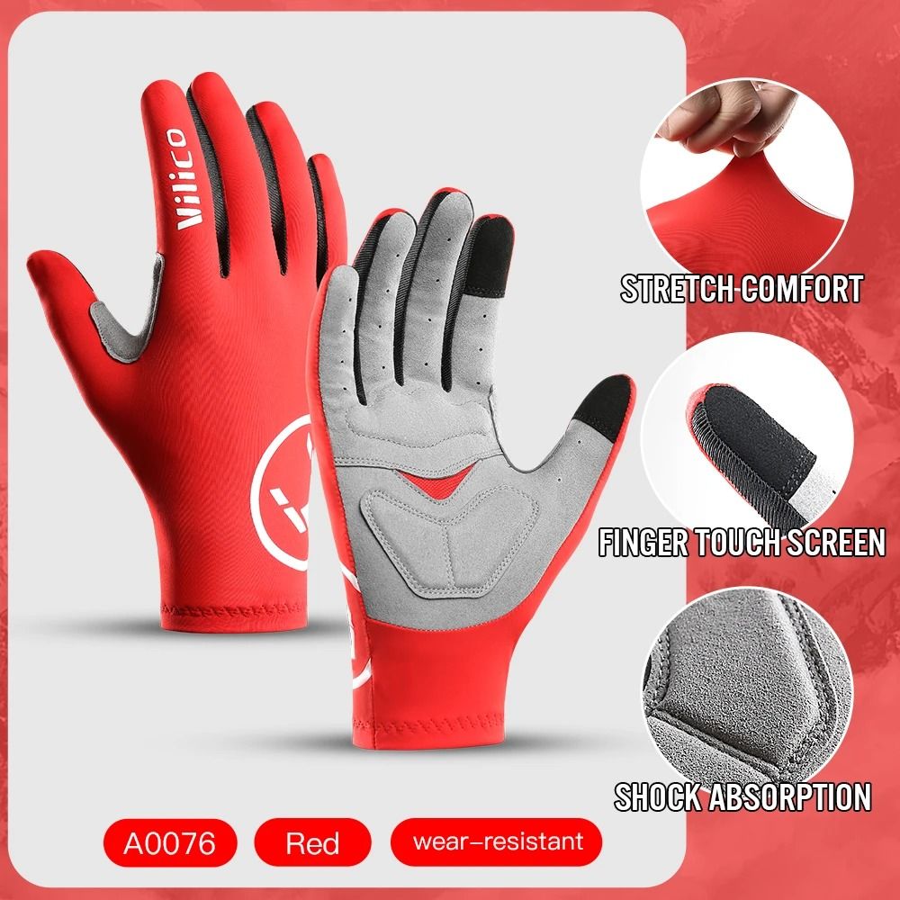 Outdoor Cycling Gloves With Touch Screen And Shock Absorption