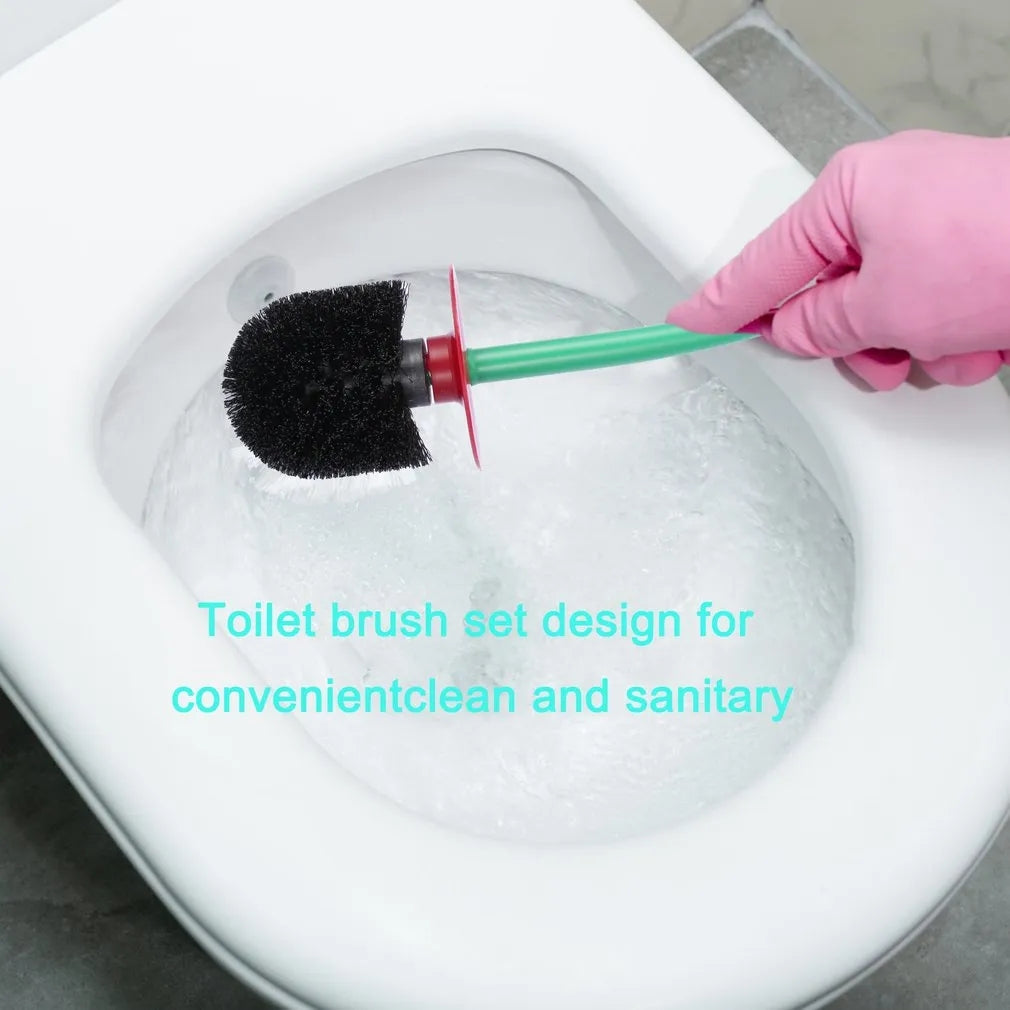 Lovely Lavatory Brush Toilet Cleaning Brush Cherry Shape with Holder Set