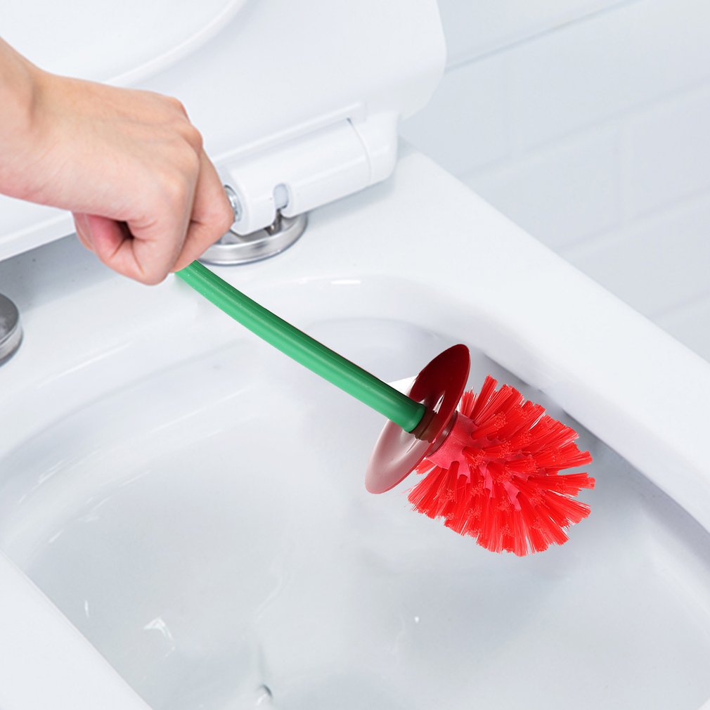 Lovely Lavatory Brush Toilet Cleaning Brush Cherry Shape with Holder Set