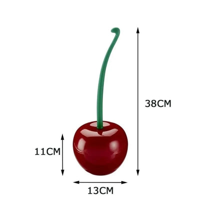 Lovely Lavatory Brush Toilet Cleaning Brush Cherry Shape with Holder Set