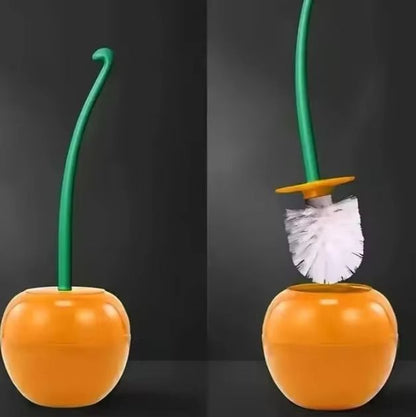 Lovely Lavatory Brush Toilet Cleaning Brush Cherry Shape with Holder Set