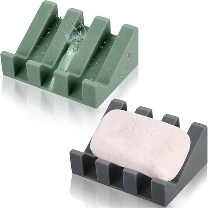 Portable Soap Holder for Shower, Bathroom Silicone Soap Dish, Easy Clean Sponge Tray, Kitchen Soap Drying Stand