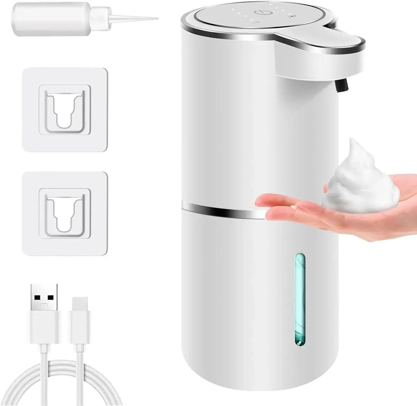 Automatic Soap Dispenser Touchless Foaming Dispenser 380ml USB Rechargeable Electric Foam Dispenser