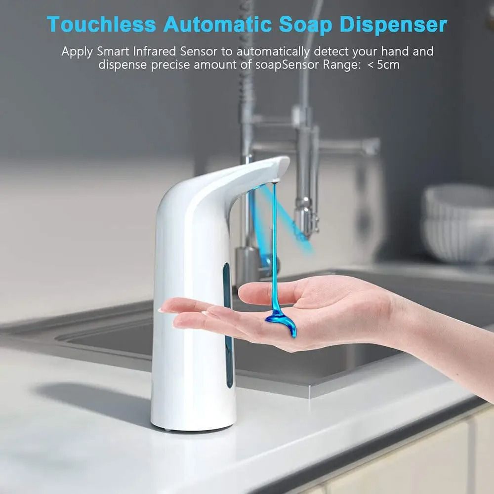 Automatic Soap Sanitiser Dispenser Handsfree Infrared Sensor 400ml Touchless Countertop Dispenser