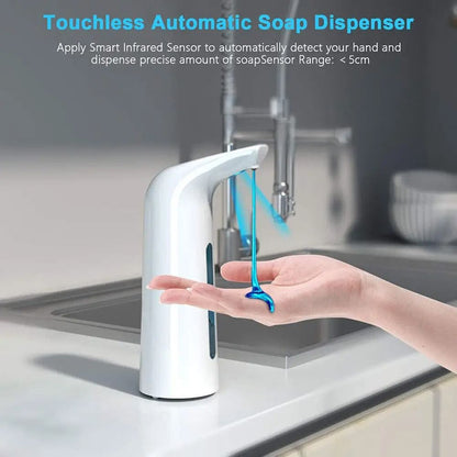 Automatic Soap Sanitiser Dispenser Handsfree Infrared Sensor 400ml Touchless Countertop Dispenser