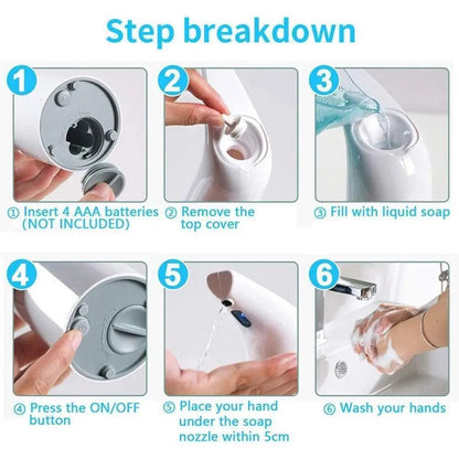 Automatic Soap Sanitiser Dispenser Handsfree Infrared Sensor 400ml Touchless Countertop Dispenser
