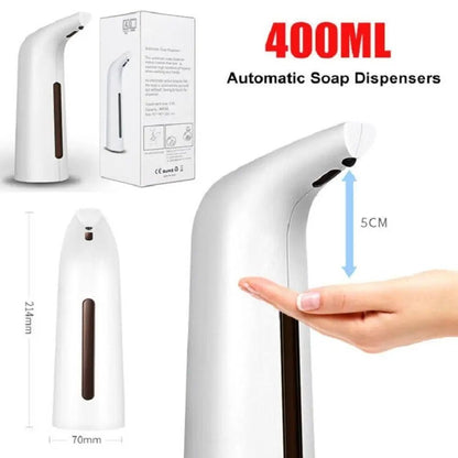 Automatic Soap Sanitiser Dispenser Handsfree Infrared Sensor 400ml Touchless Countertop Dispenser