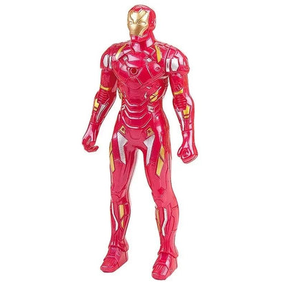 Light Up Superhero Action Figure Toy with Poseable Joints for Kids