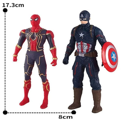 Light Up Superhero Action Figure Toy with Poseable Joints for Kids