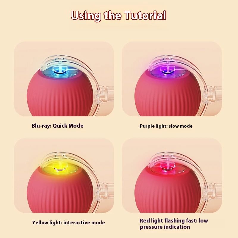 Electric Cat Ball Toy with Automatic Rolling and Teaser Movement