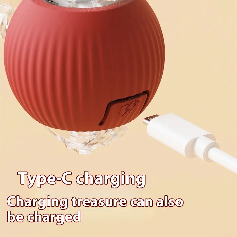 Electric Cat Ball Toy with Automatic Rolling and Teaser Movement
