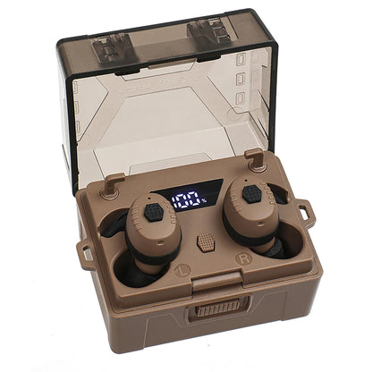 Noise-Cancelling Tactical Headset, Electronic Anti-Noise Earplugs for Shooting, Protection with Bluetooth