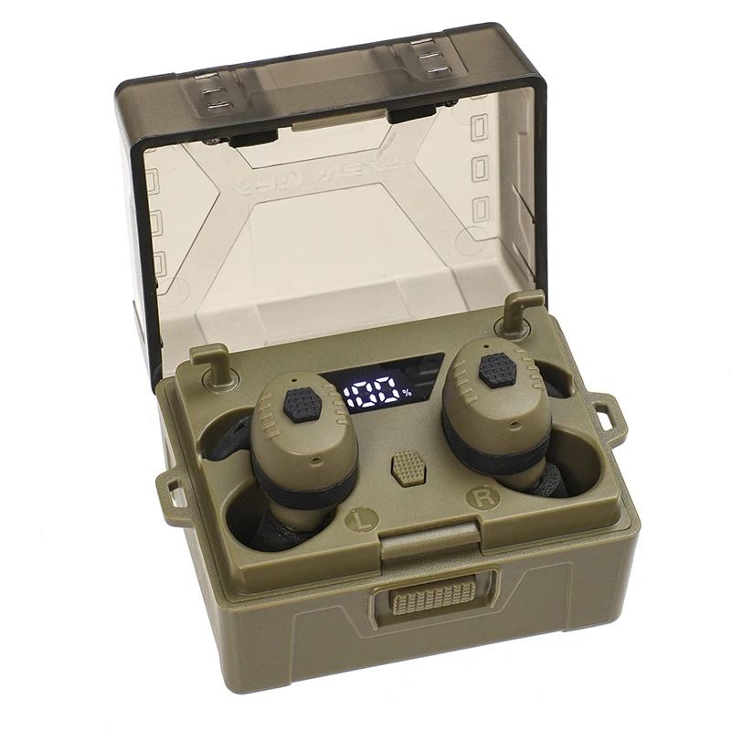 Noise-Cancelling Tactical Headset, Electronic Anti-Noise Earplugs for Shooting, Protection with Bluetooth