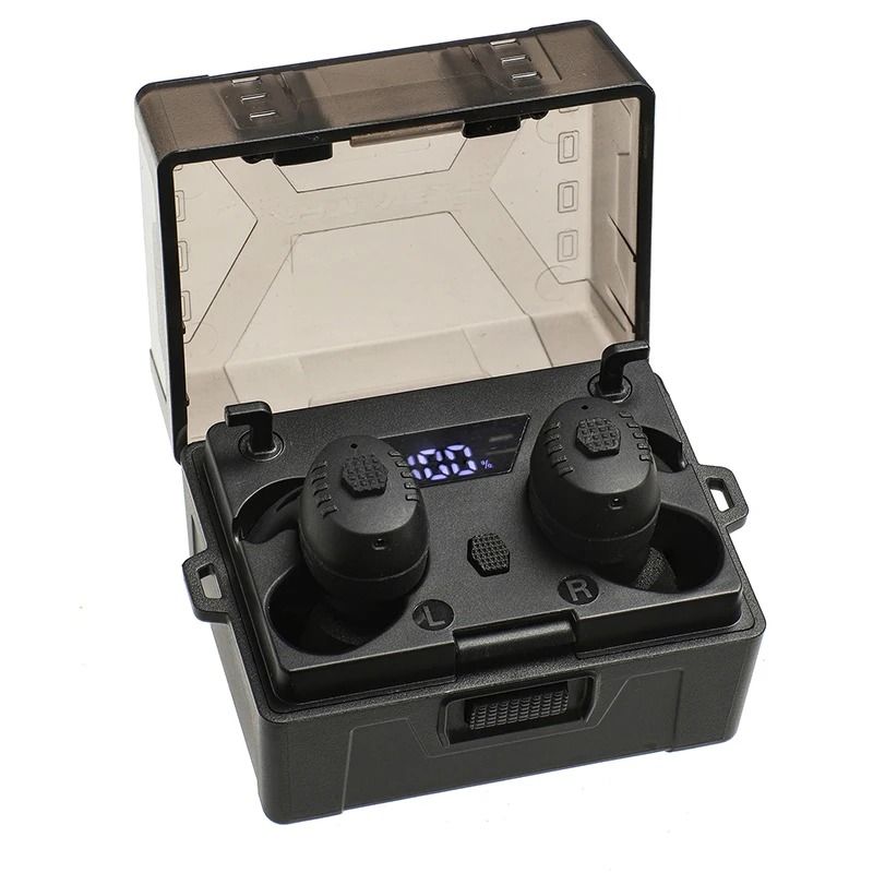 Noise-Cancelling Tactical Headset, Electronic Anti-Noise Earplugs for Shooting, Protection with Bluetooth