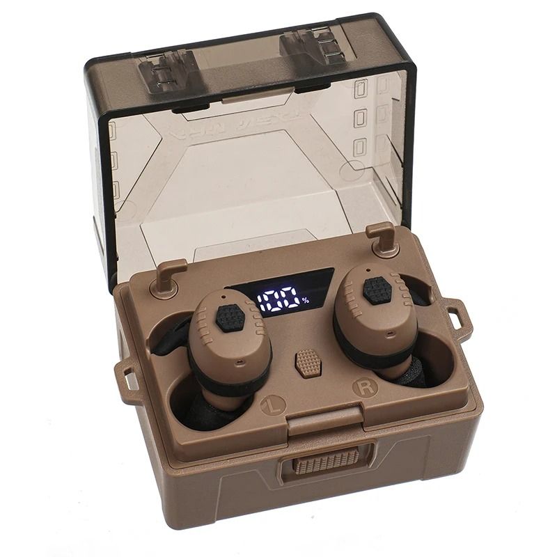 Noise-Cancelling Tactical Headset, Electronic Anti-Noise Earplugs for Shooting, Protection with Bluetooth