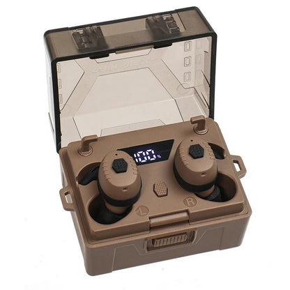 Noise-Cancelling Tactical Headset, Electronic Anti-Noise Earplugs for Shooting, Protection with Bluetooth