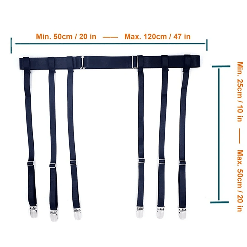 SilkGlam Adjustable Thigh High Stockings Garter Belt Set