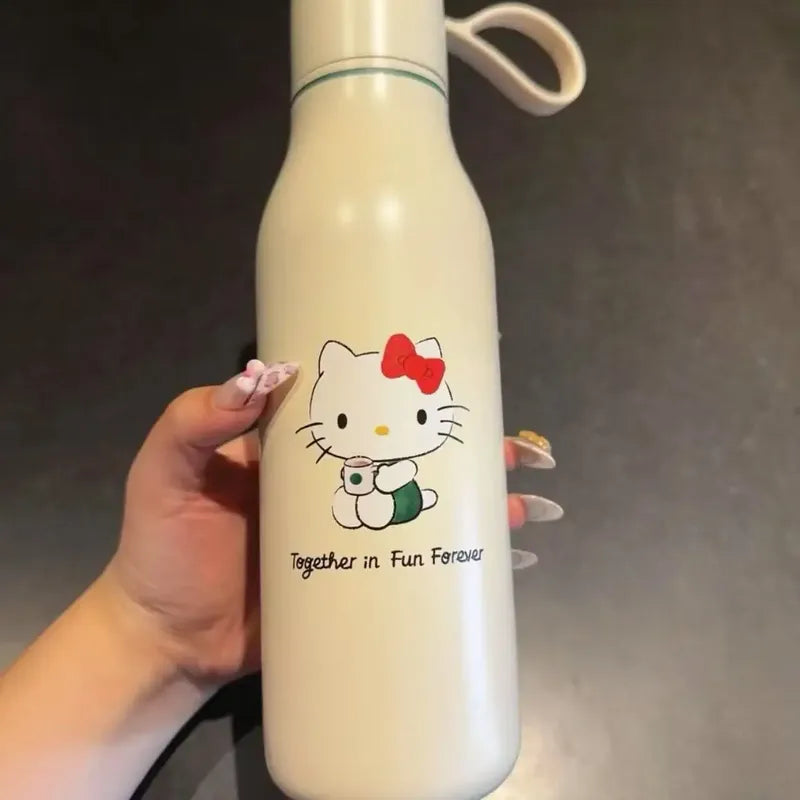 Hello Kitty Joint Stainless Steel Mug, Portable Sports Cup, Cute Girl Replica Gift