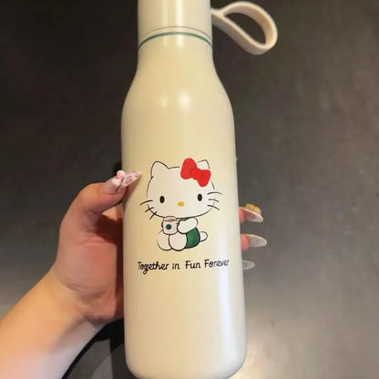 Hello Kitty Joint Stainless Steel Mug, Portable Sports Cup, Cute Girl Replica Gift