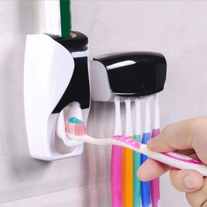 Wall Mounted Toothbrush and Toothpaste Holder Set