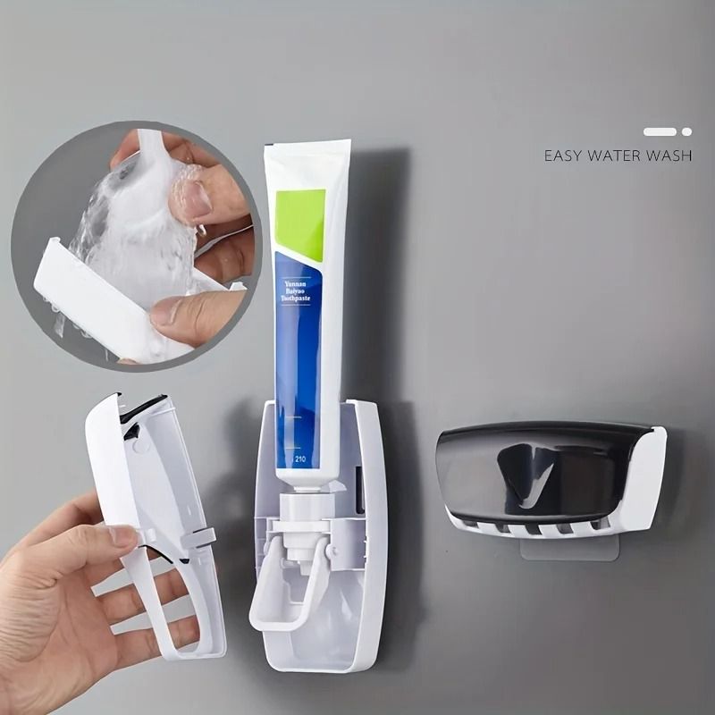Wall Mounted Toothbrush and Toothpaste Holder Set