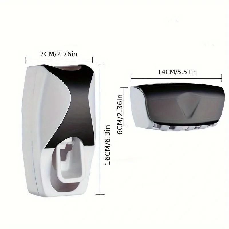 Wall Mounted Toothbrush and Toothpaste Holder Set