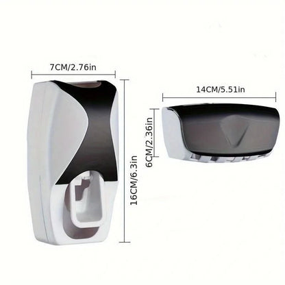 Wall Mounted Toothbrush and Toothpaste Holder Set
