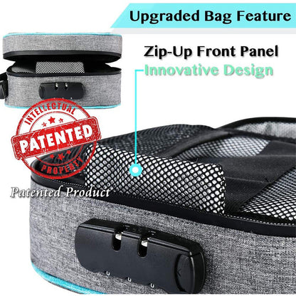 Smell Proof Cigarette Smoking Stash Bag, Combination Lock Container, Tobacco Herbs Storage, Cigar Grinder Travel Box