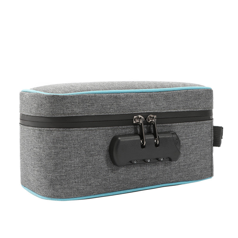 Smell Proof Cigarette Smoking Stash Bag, Combination Lock Container, Tobacco Herbs Storage, Cigar Grinder Travel Box