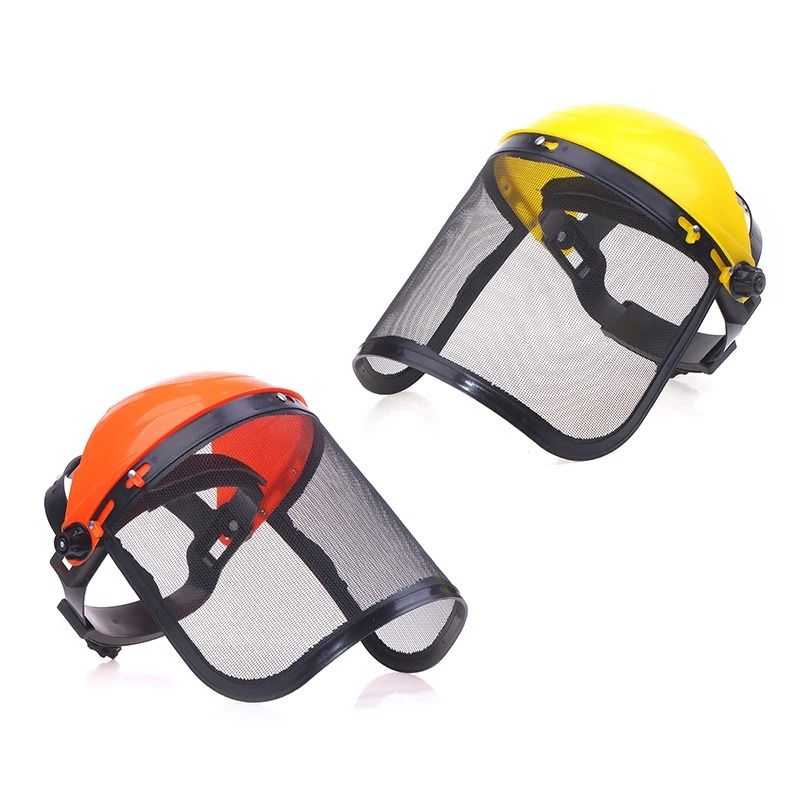 Garden Safety Helmet with Full Face Mesh Protective Mask for Brush Cutting and Forestry Work