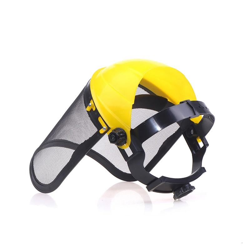 Garden Safety Helmet with Full Face Mesh Protective Mask for Brush Cutting and Forestry Work
