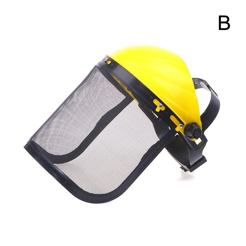 Garden Safety Helmet with Full Face Mesh Protective Mask for Brush Cutting and Forestry Work