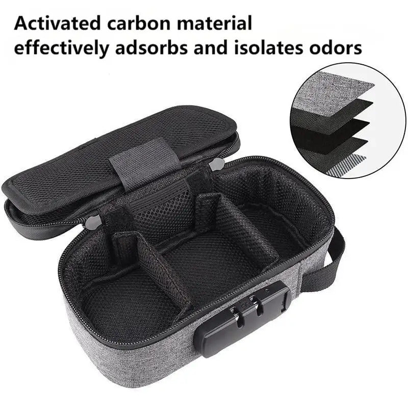 Large-capacity Smell Proof Bag With Lock, Portable Pipe Bag, Activated Carbon Deodorant Bag