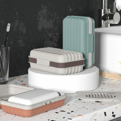 Bathroom Soap Dish Box with Lid Travel Essentials and Home Dry Storage