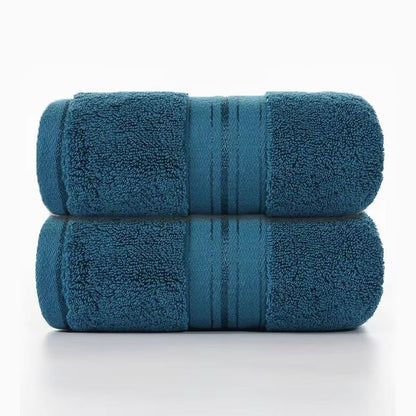 Plush cotton bath towel & soft face towel Set – Thick, Non-Shedding, Super Absorbent (2-Pack)