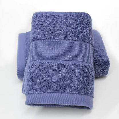 Plush cotton bath towel & soft face towel Set – Thick, Non-Shedding, Super Absorbent (2-Pack)