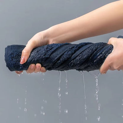 Plush cotton bath towel & soft face towel Set – Thick, Non-Shedding, Super Absorbent (2-Pack)