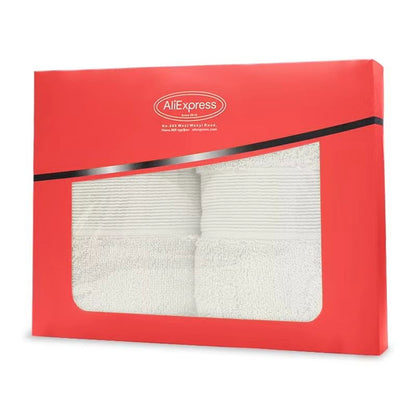 Plush cotton bath towel & soft face towel Set – Thick, Non-Shedding, Super Absorbent (2-Pack)