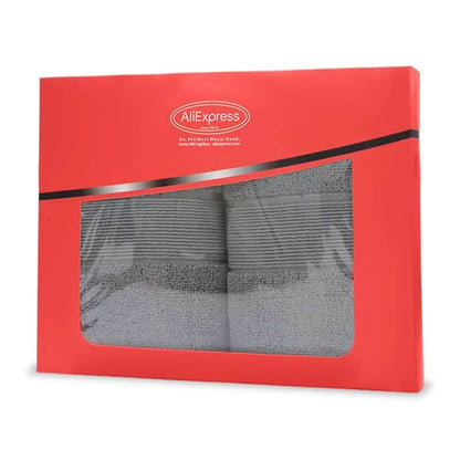 Plush cotton bath towel & soft face towel Set – Thick, Non-Shedding, Super Absorbent (2-Pack)