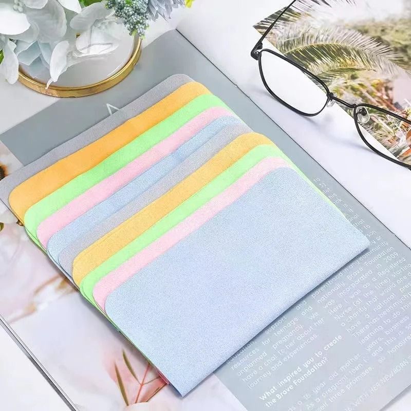 Microfiber Eyeglass Cleaning Cloth Set – 5 Pack for Lenses, Screens, Cameras, and More