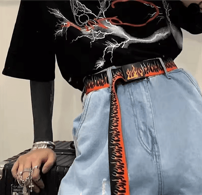 Flamestep Punk Style Belt