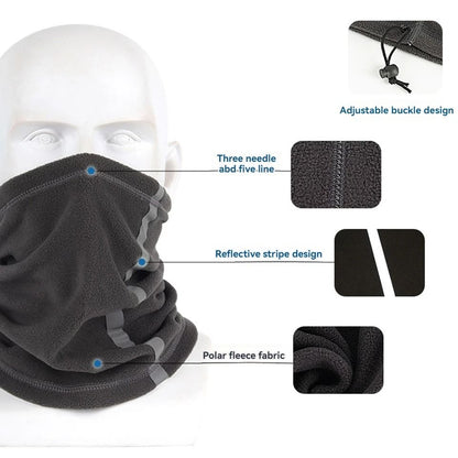 Winter Fleece Motorcycle Half Face Mask with Windproof Neck Cover