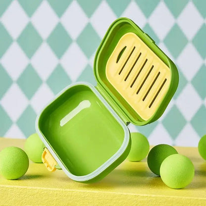 Leak-Proof Travel Soap Container with Sealed Case for Camping and Travel
